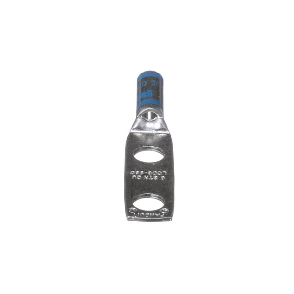 Panduit Two-Hole Compression Lug, 6 AWG Max, Standard Barrel, Copper, Blue LCD6-56D-L - main